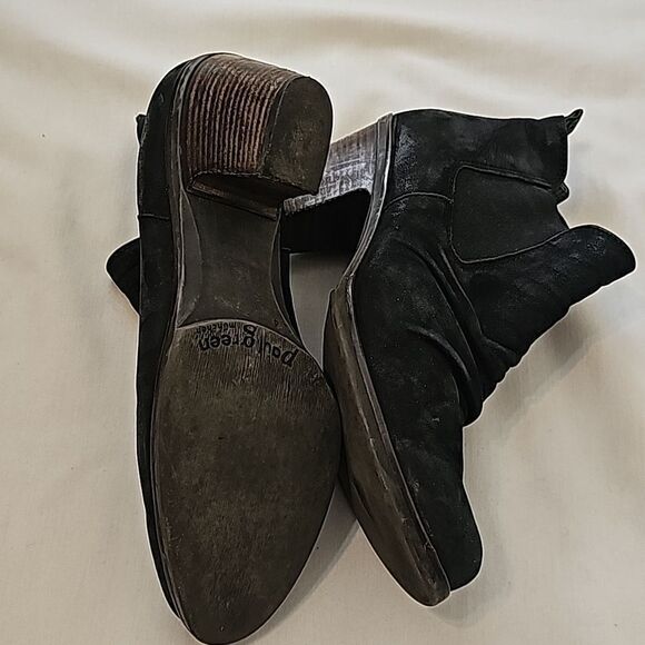 Paul Green black nubuck leather Women’s ankle boots Size UK 4/ US 7.5 - Picture 6 of 10